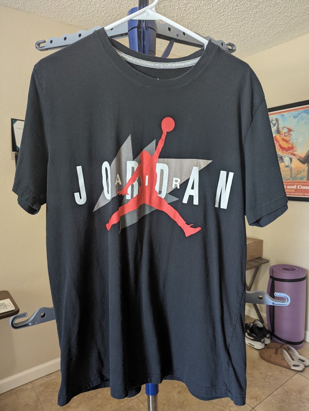 Jordan Jumpman Logo T-Shirt in Black & Red XL